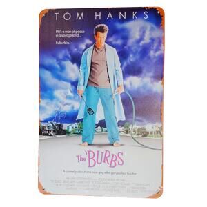 The Burbs Tin Sign 12×8 Tom Hanks Movie Poster Retro Comedy Metal Wall Decor